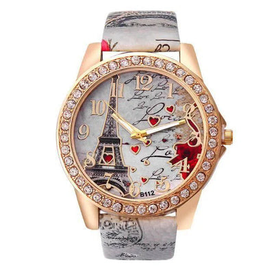 New Vintage Paris Eiffel Tower Women's Quartz Watch Women Girls Ladies Students Casual Wristwatch Relojes-8