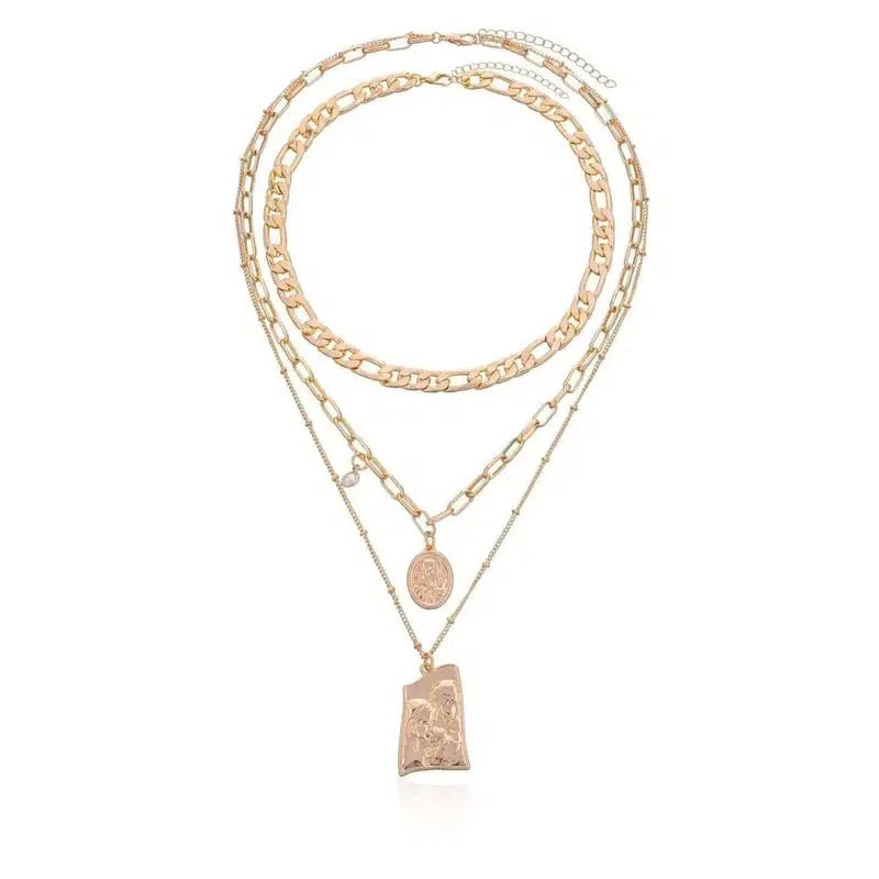 Vintage Punk Multi Layered Women's Pearl Necklaces Fashion-2