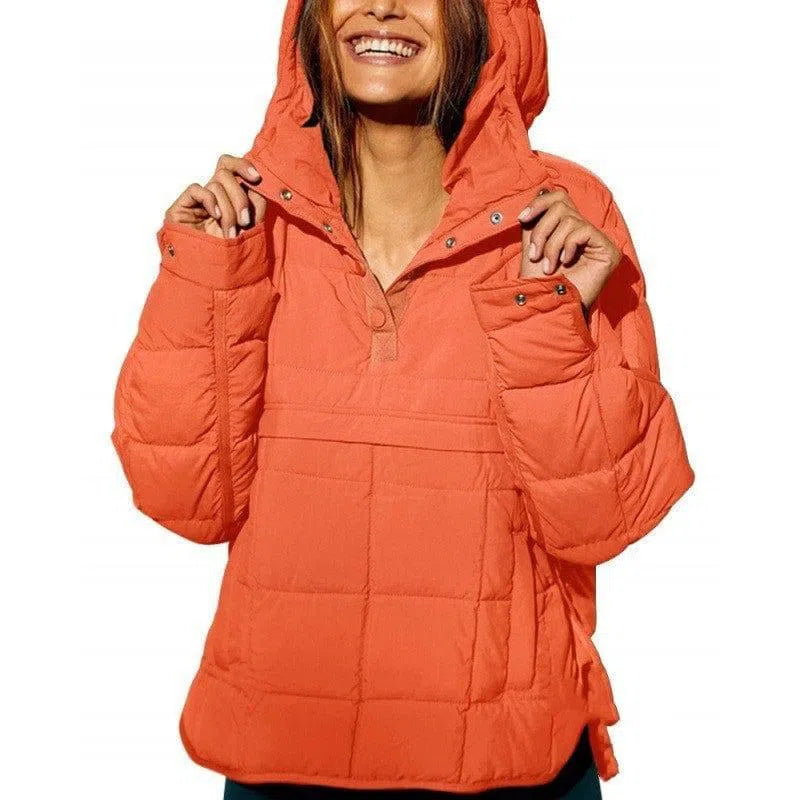 Warm Hoodie Down Jacket Women-4