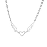 Winged Heart Necklaces: Unique Charm Jewelry Gifts-2