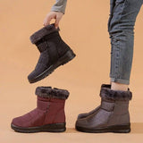 Winter Snow Boots Winter Warm Shoes For Women Low Heel Boots-3