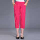 Women Capris Pants-pink-10