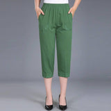 Women Capris Pants-green-8