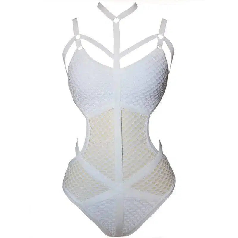 Women's bikini swimsuit-White-3