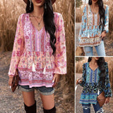 Women's Casual Printed Long-sleeved Top-1