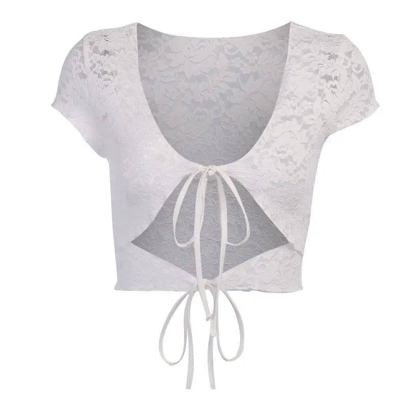 Women's Clothing Summer Short Sleeve T-Shirt Crop Top-2