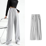 Women's Fashion Casual High Waist Drooping Loose Straight-1