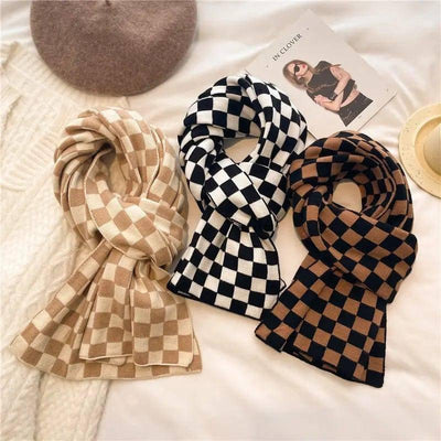 Women's Fashion Plaid Versatile Warm Scarf-4