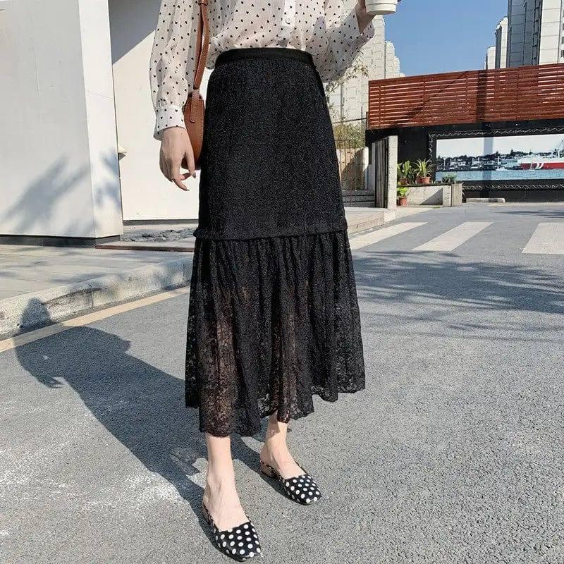 Women's High Waist Slimming Midi Skirt-8