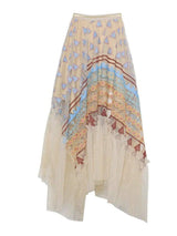 Women's Holiday Bohemian Mesh Irregular Skirt-Decor-5