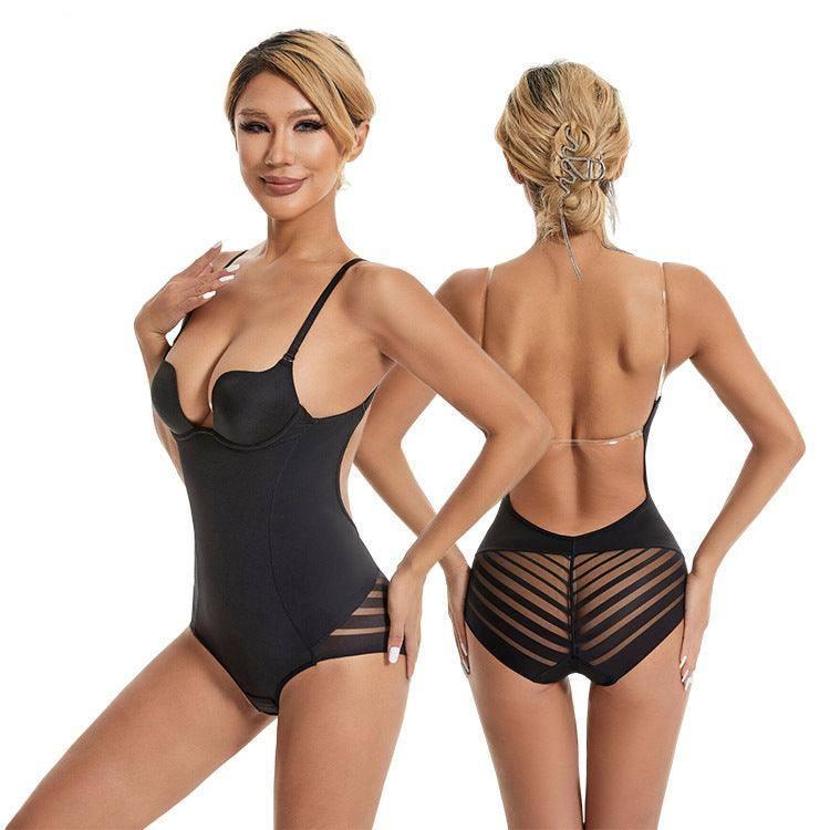 Tight Suspender Jumpsuits Backless U-shaped Bra Shapewear-3